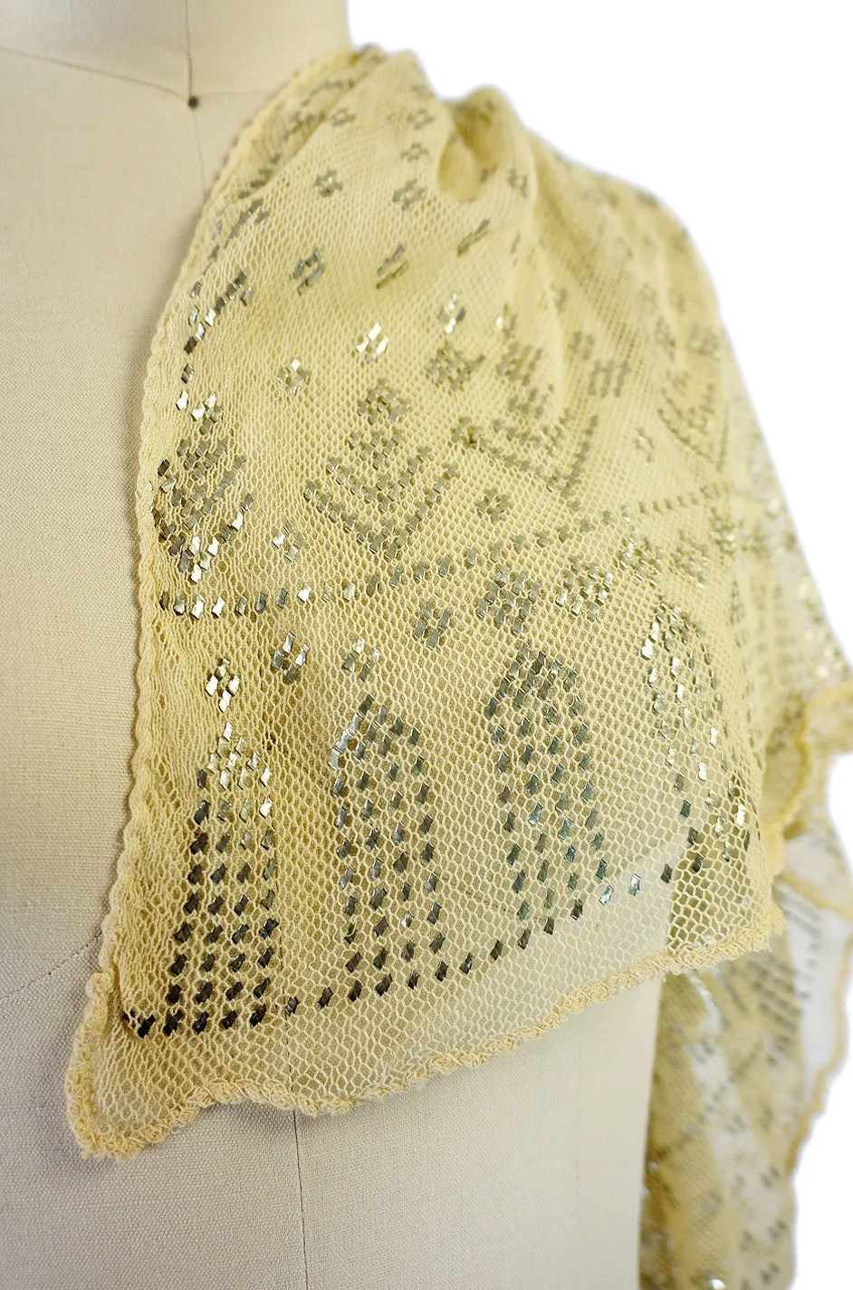 1920s Assuit Scarf Diamond Deco Pattern