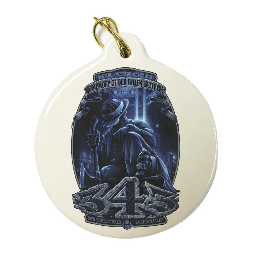 343 Memory Of Our Fallen Brothers Christmas Ornament