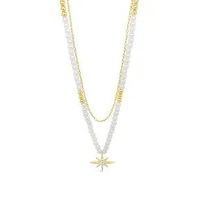 Absolute Star Double Strand Beaded Necklace N2217GL