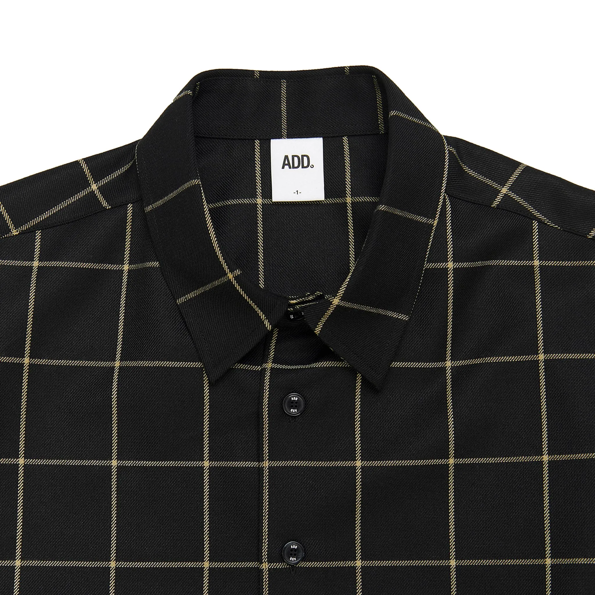 ADD Window Check Shirt Black