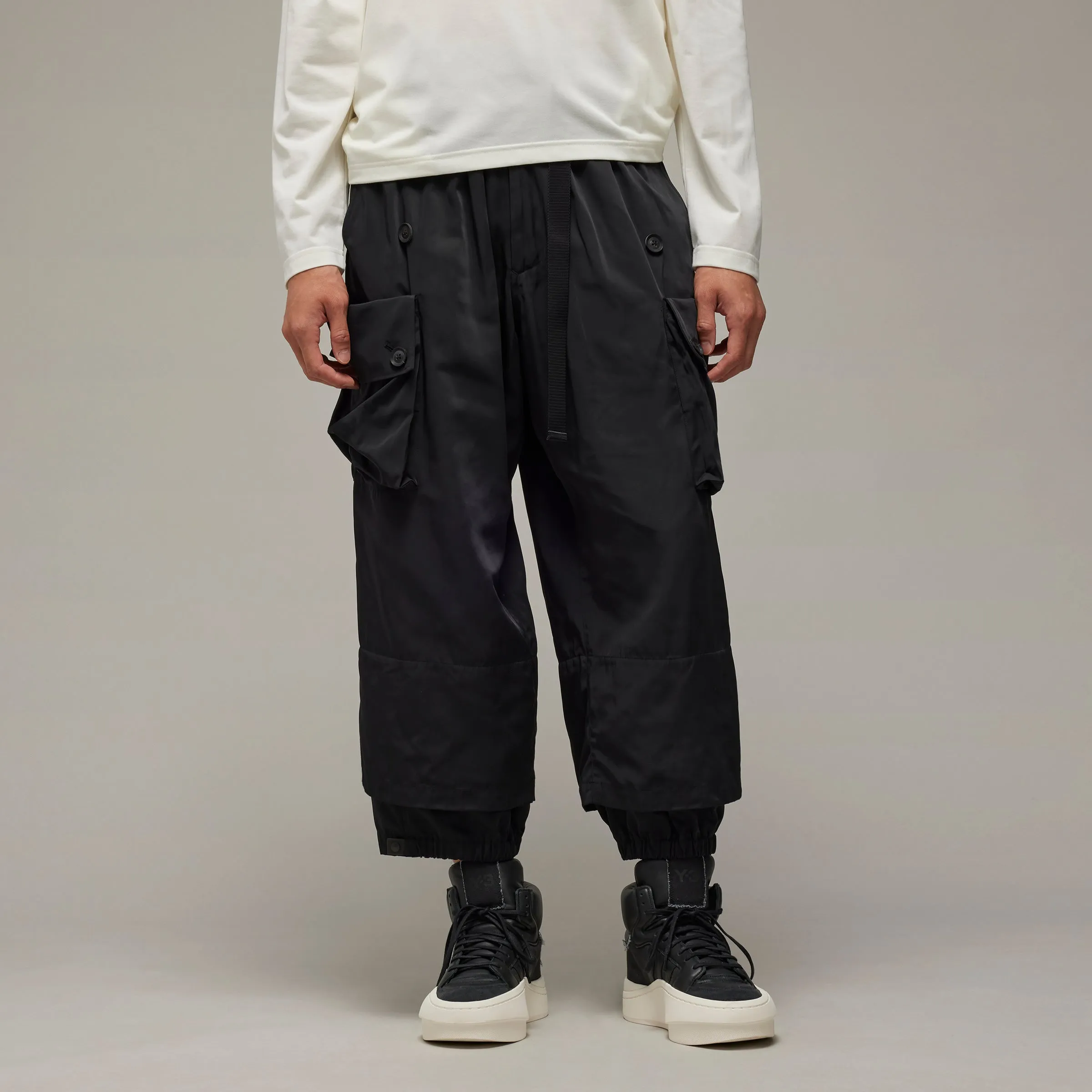 ADIDAS Y-3 Cuffed Twill Pant Black