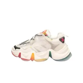 Aesthetic Rainbow Chunky Platforn Sneakers