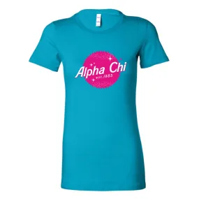 Alpha Chi Omega Fashionista Womens Slim Fit Tee