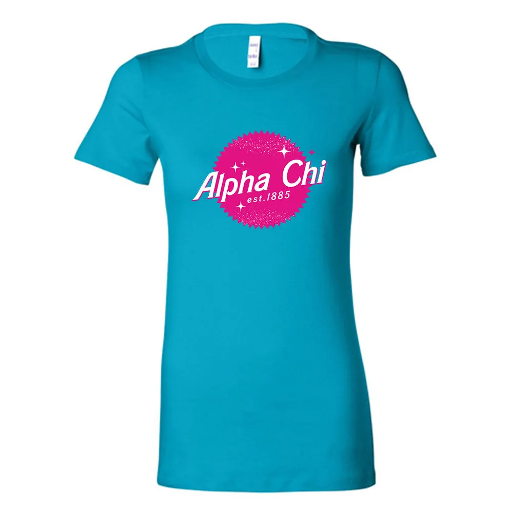 Alpha Chi Omega Fashionista Womens Slim Fit Tee