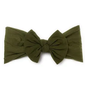 Baby Wisp Headband Nylon Bow 0M  Moss