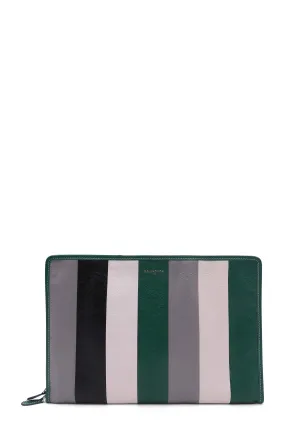 Bazar Striped Pouch Multicolor Green