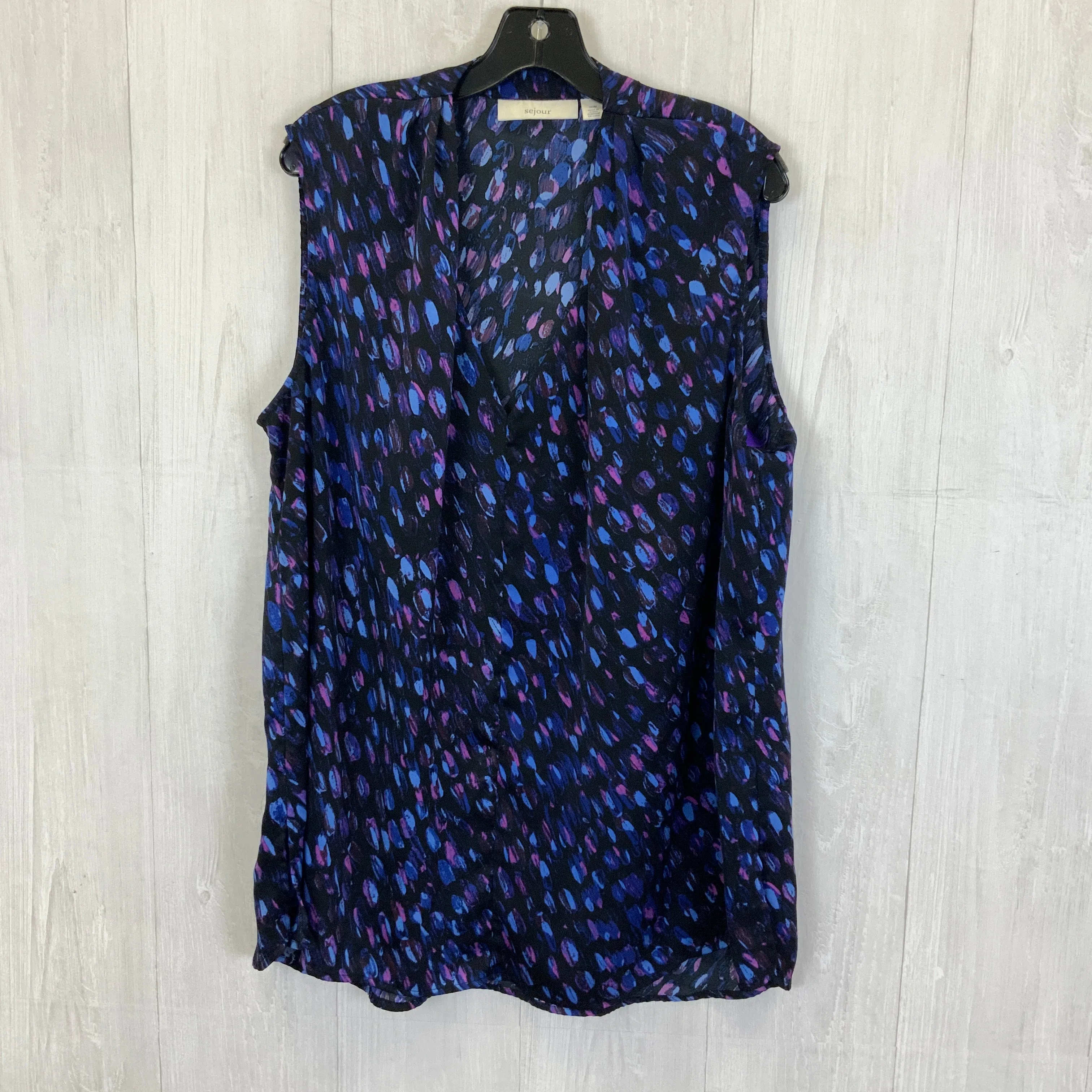 Black & Blue Top Sleeveless Sejour, Size 1x