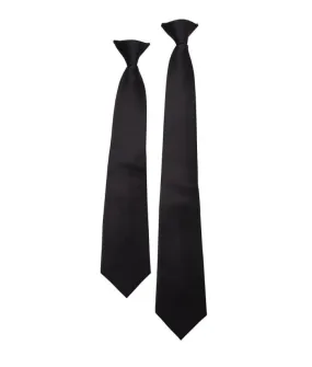 Black Clip on Tie - 5 Pack