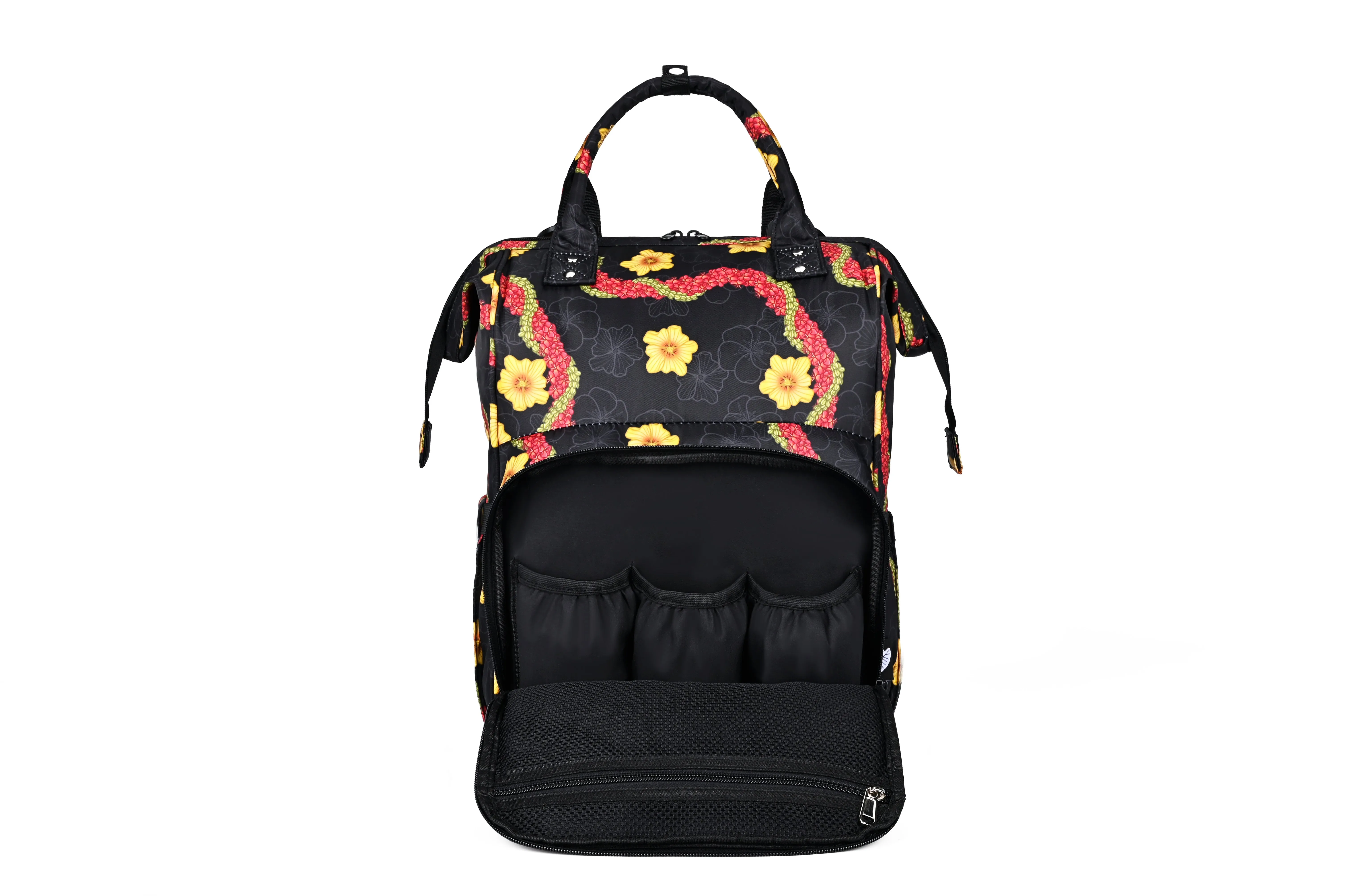 Black Pua Liilii Diaper Bag Backpack