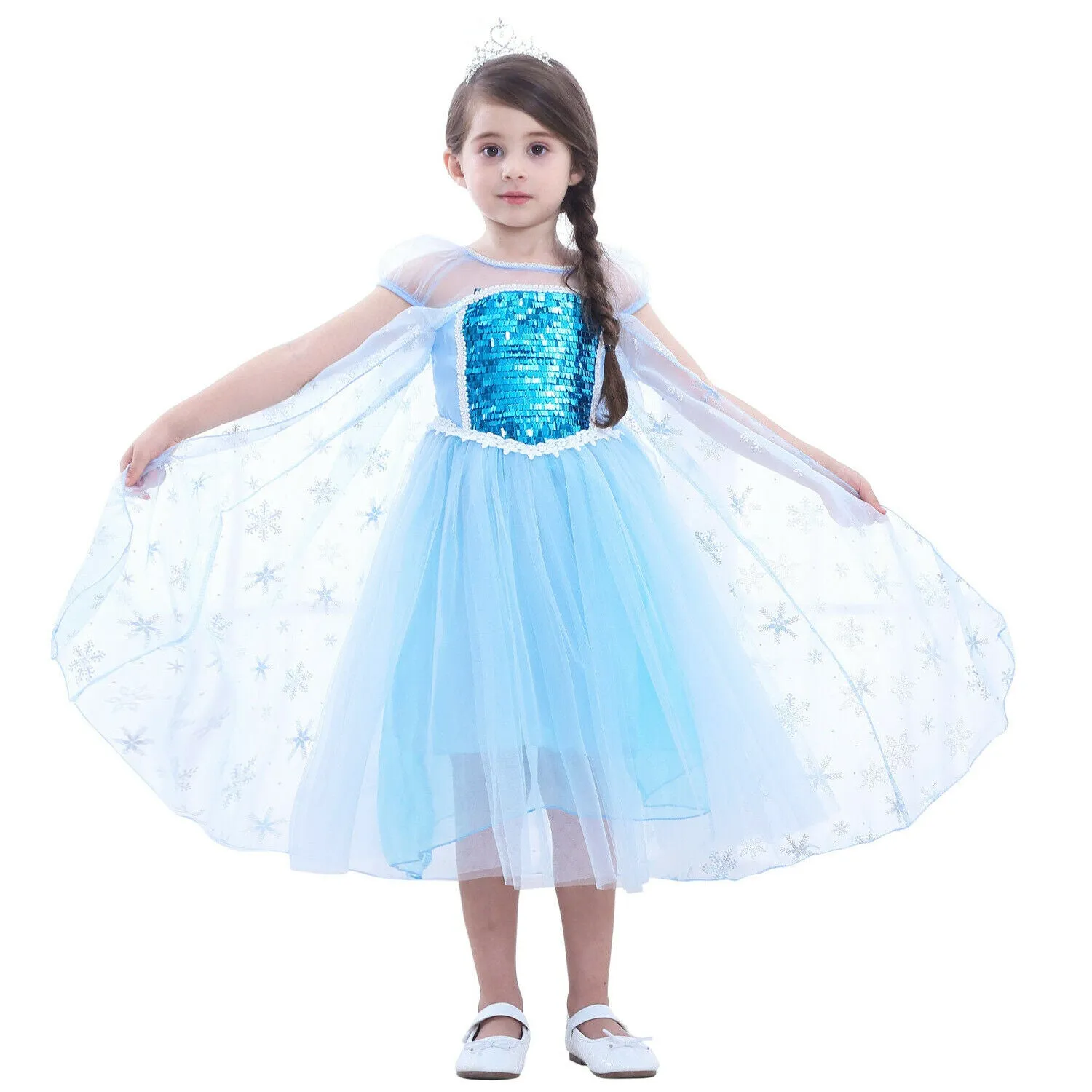 Blue Princess Costume Dress Set (Including 5 Pieces)