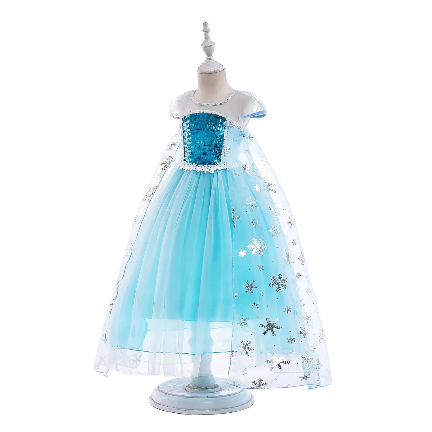 Blue Princess Costume Dress Set (Including 5 Pieces)