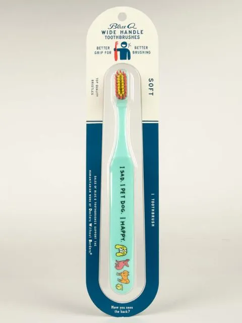 BlueQ "I Sad. I Pet Dog. I Happy." Toothbrush