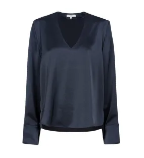 Bodil Top Carbon Blue