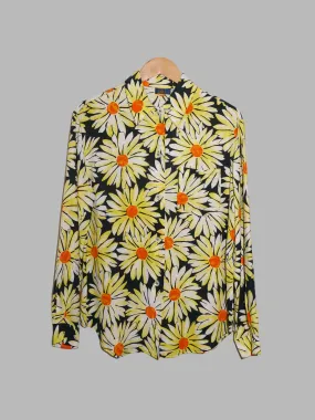 Byblos Blu 1990s yellow and black sunflower print shirt