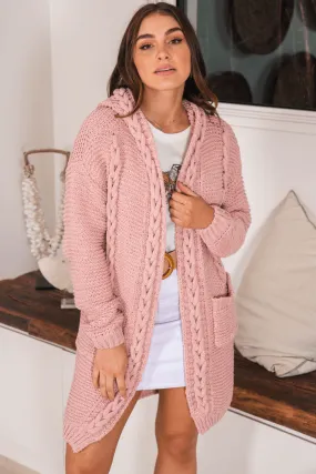 Cable Knit Cardigan Miracle in Blush