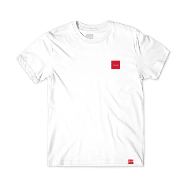 Chocolate Script Square Tee - White