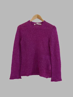 Comme des Garcons 1999 pinky purple nylon sweater with glittery finish