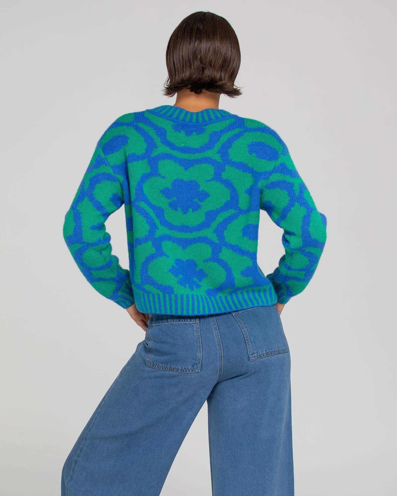 Dahlia Jumper - Blue/Green