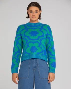 Dahlia Jumper - Blue/Green