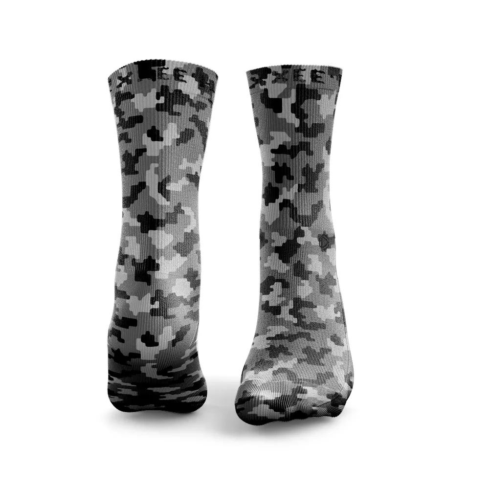 Digital Grey Camouflage Socks