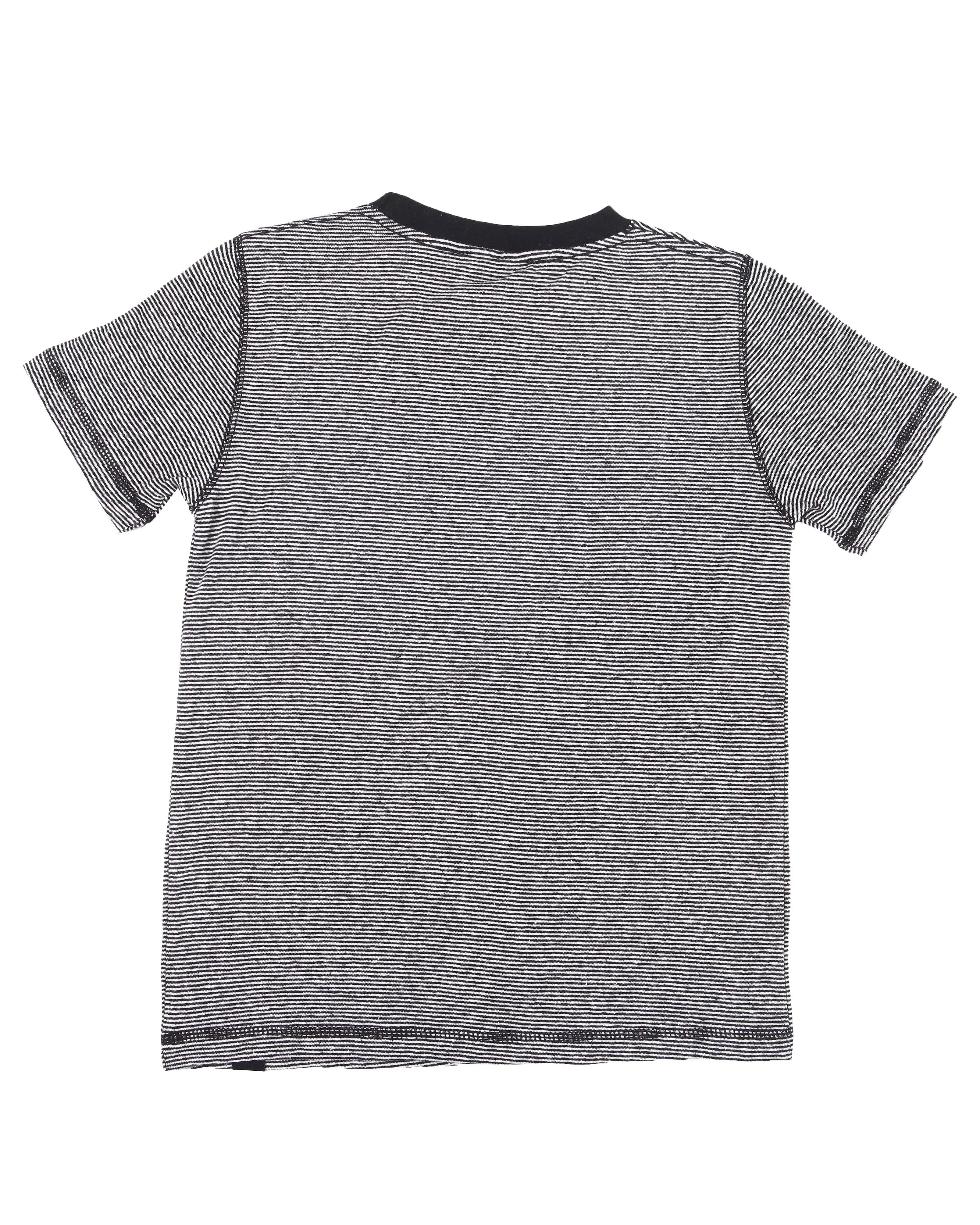 HEMP KIDS MICRO STRIPE T-SHIRT ARMOR 6-12