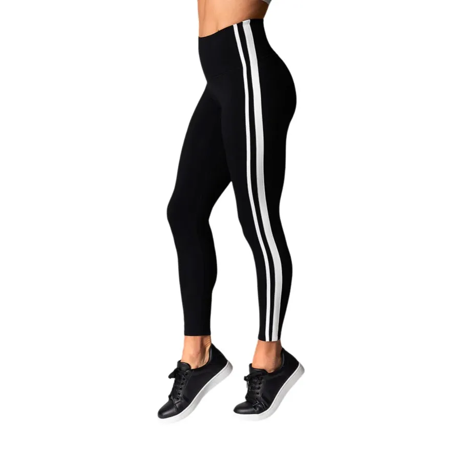 HIGH WAISTED 7/8 STRIPE TIGHT