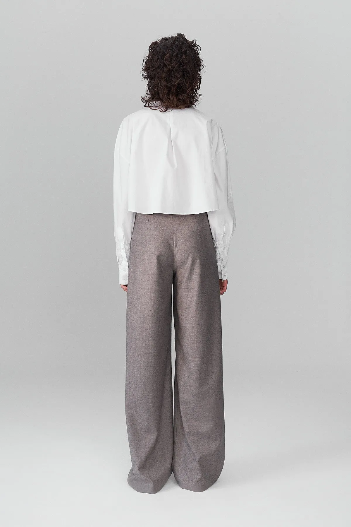 Joana - Beige Wool Pants