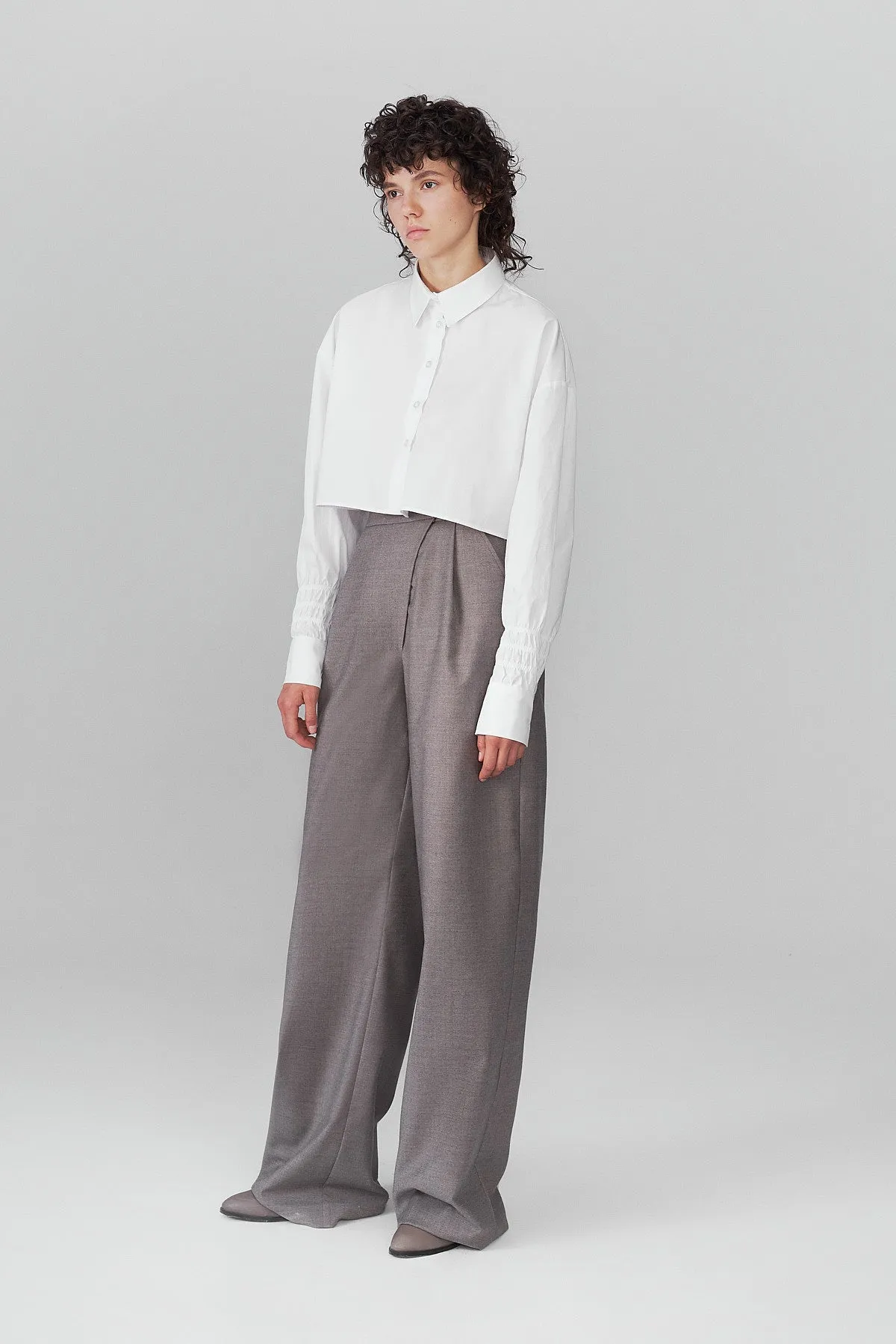 Joana - Beige Wool Pants