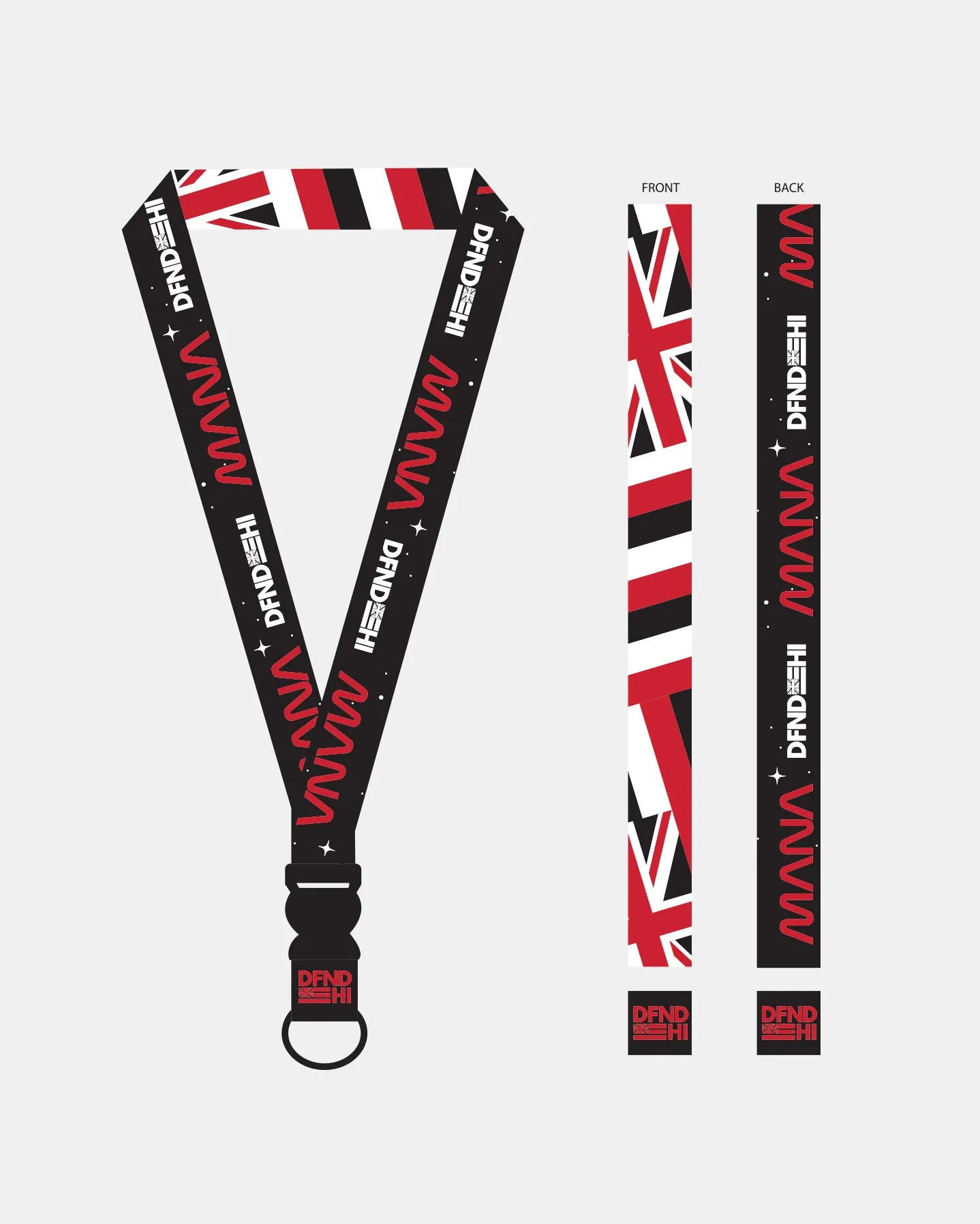 MANA MADE Black Lanyard