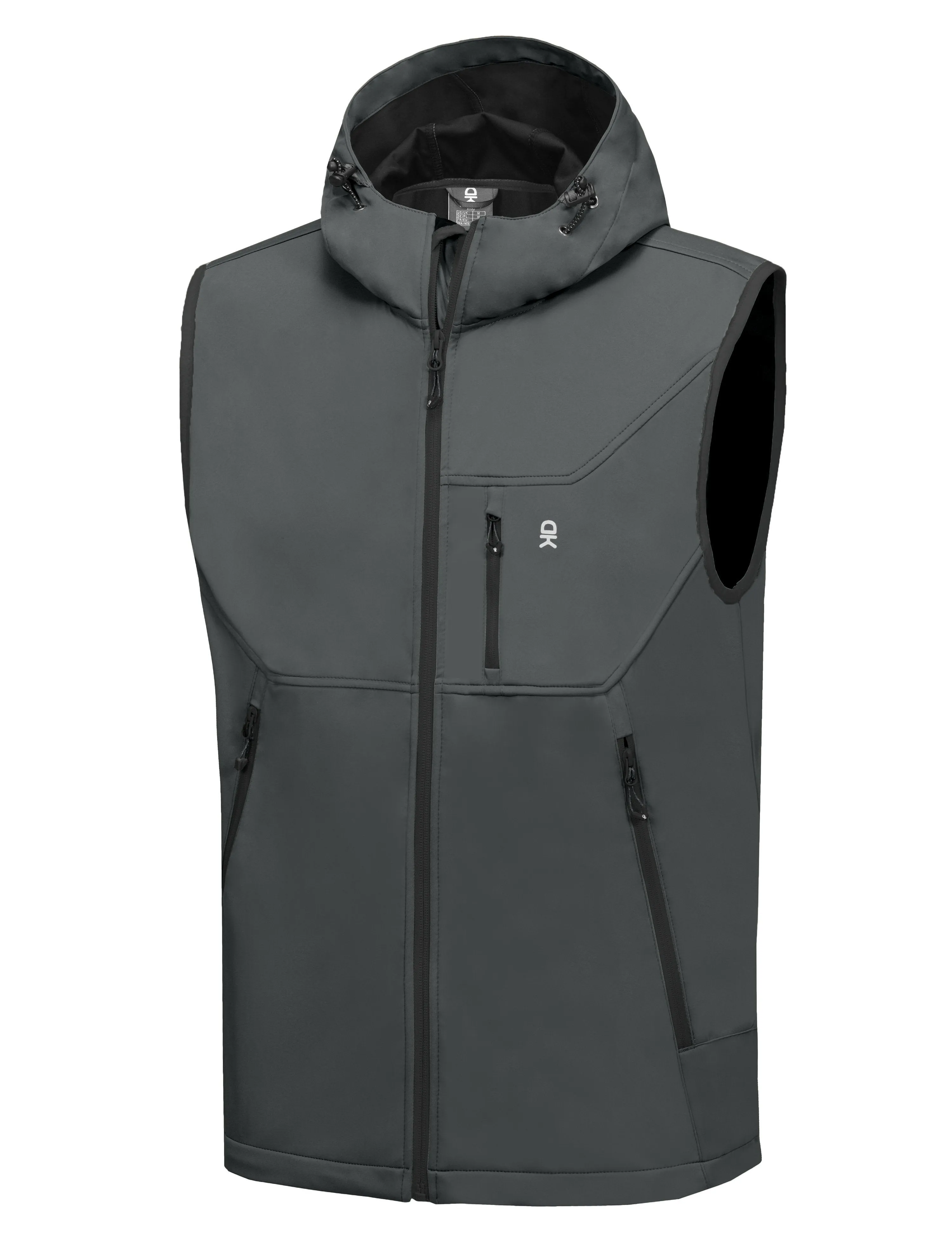 Men's Hooded Windproof Softshell Vest