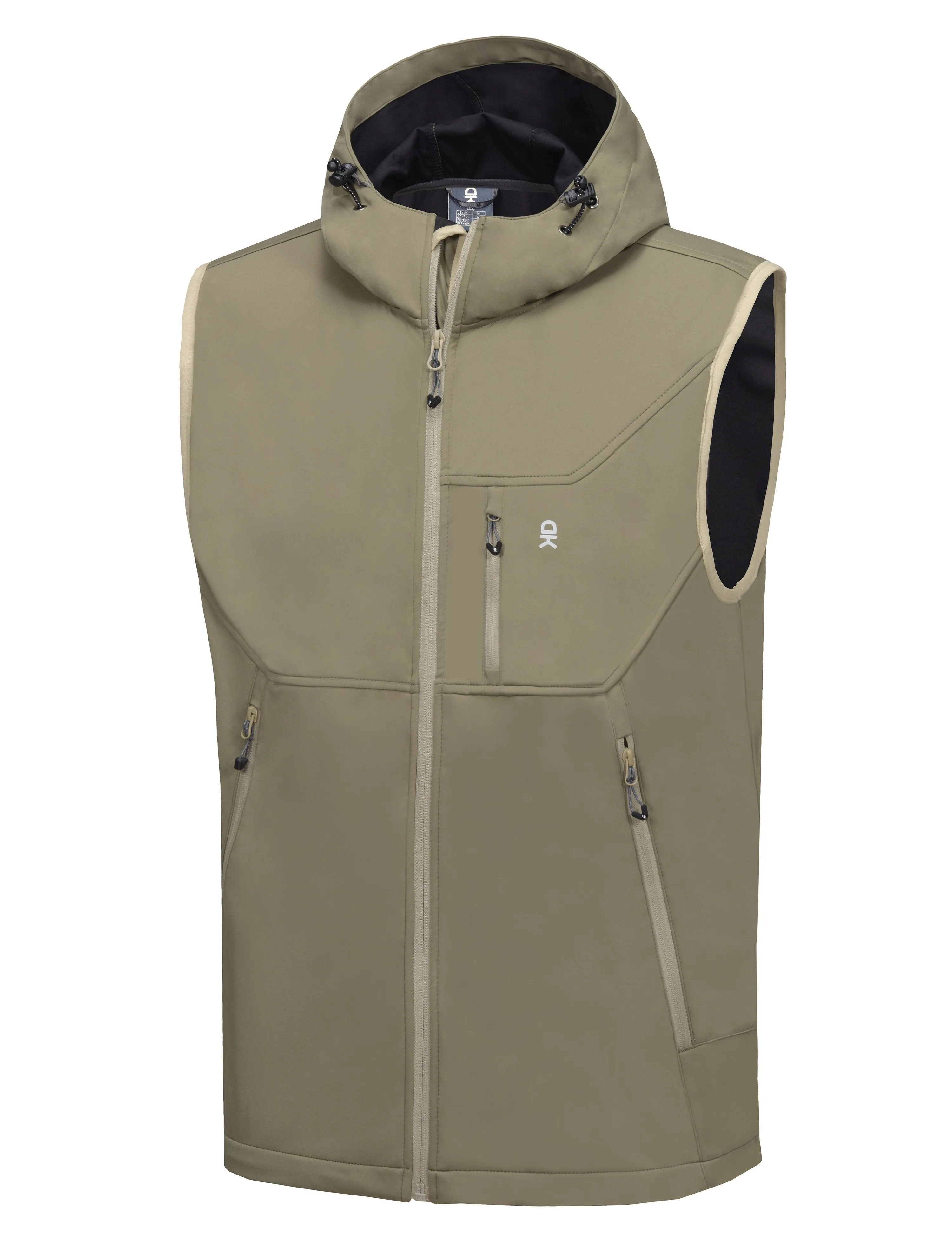 Men's Hooded Windproof Softshell Vest