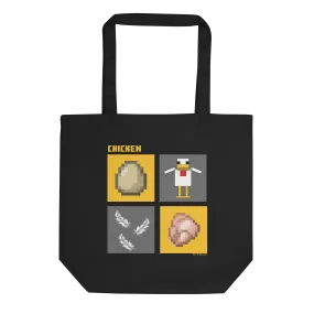 Minecraft Evolution of the Chicken Eco Tote Bag