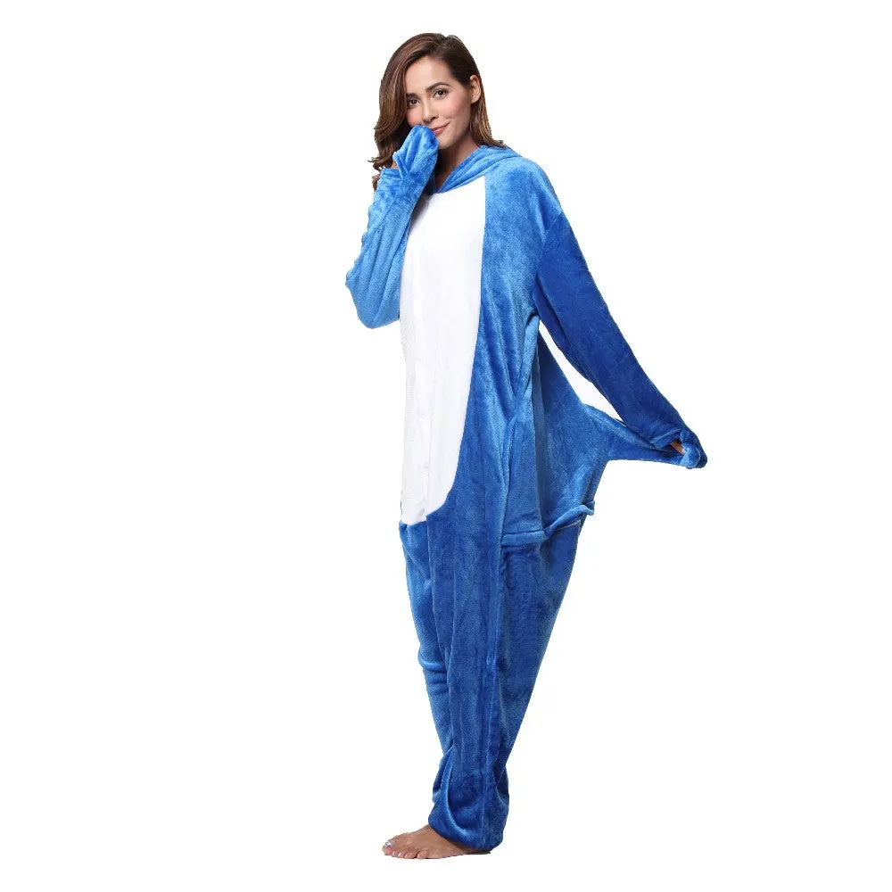 Navy Blue Shark Adult Onesie