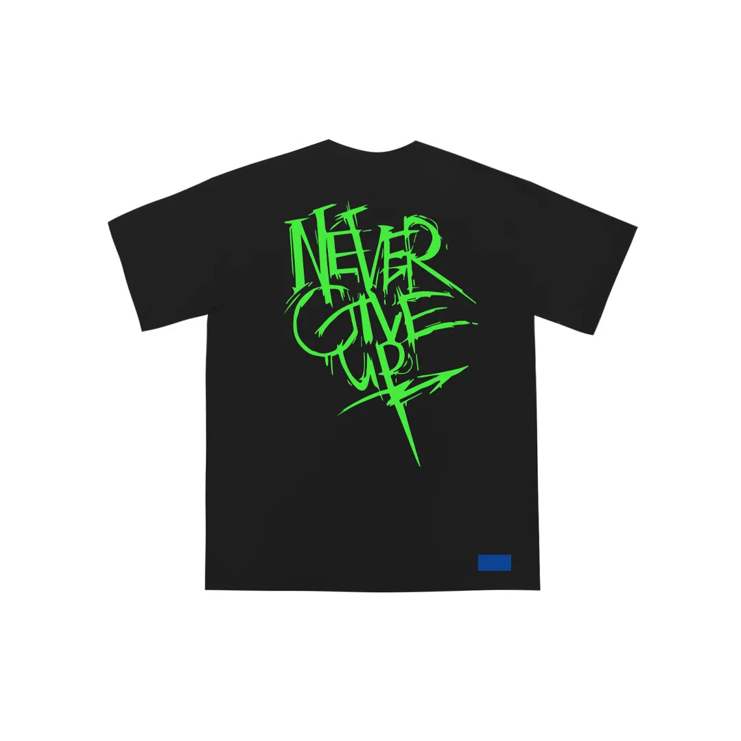 “Never give up” Premium Oversized Tee - 2931