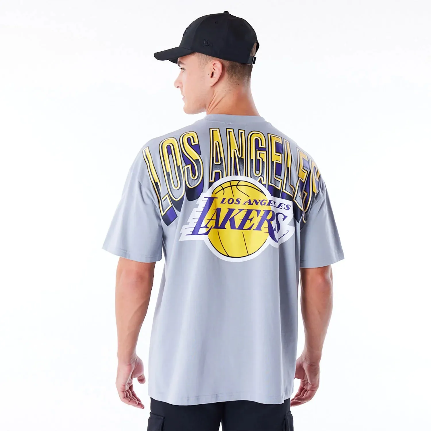 NEW ERA LA Lakers NBA Tech Grey Oversized T-Shirt