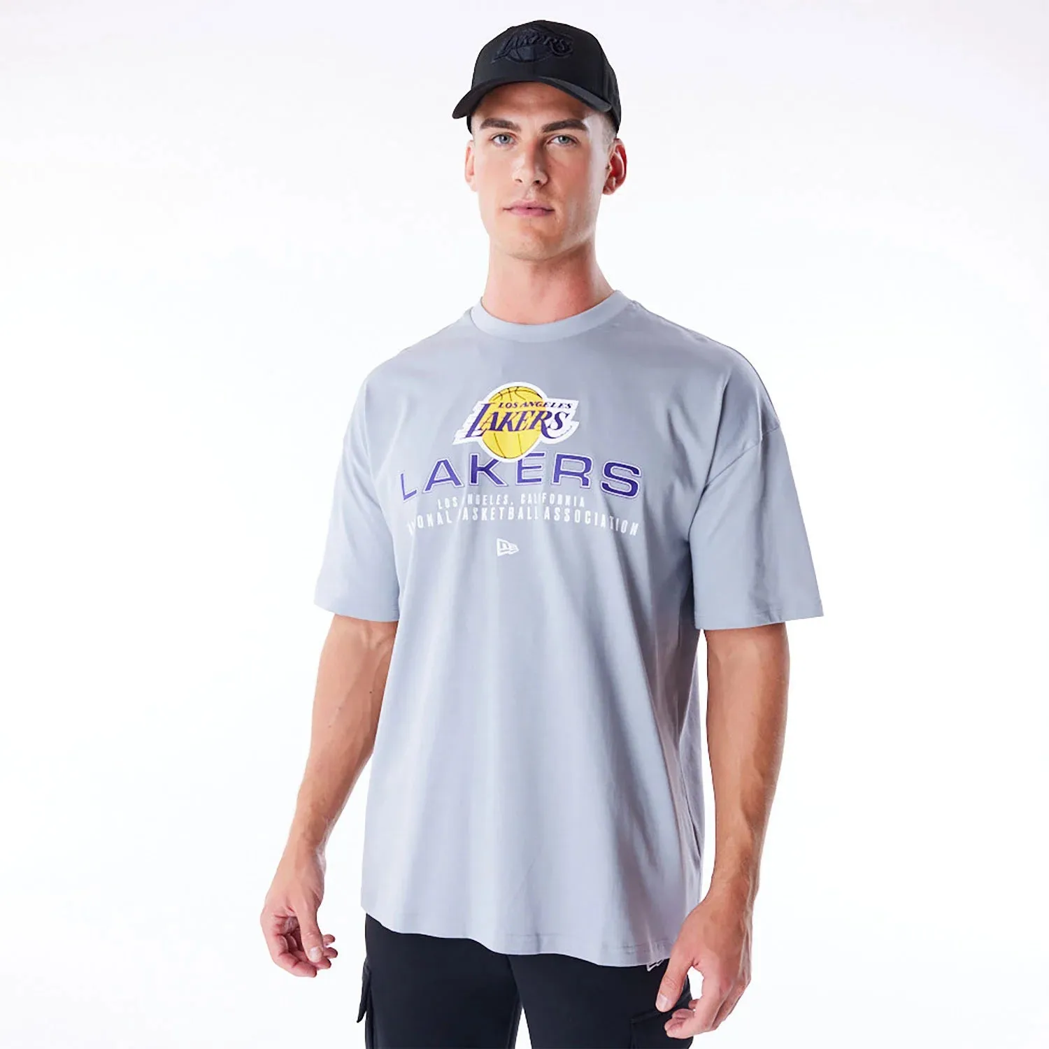 NEW ERA LA Lakers NBA Tech Grey Oversized T-Shirt