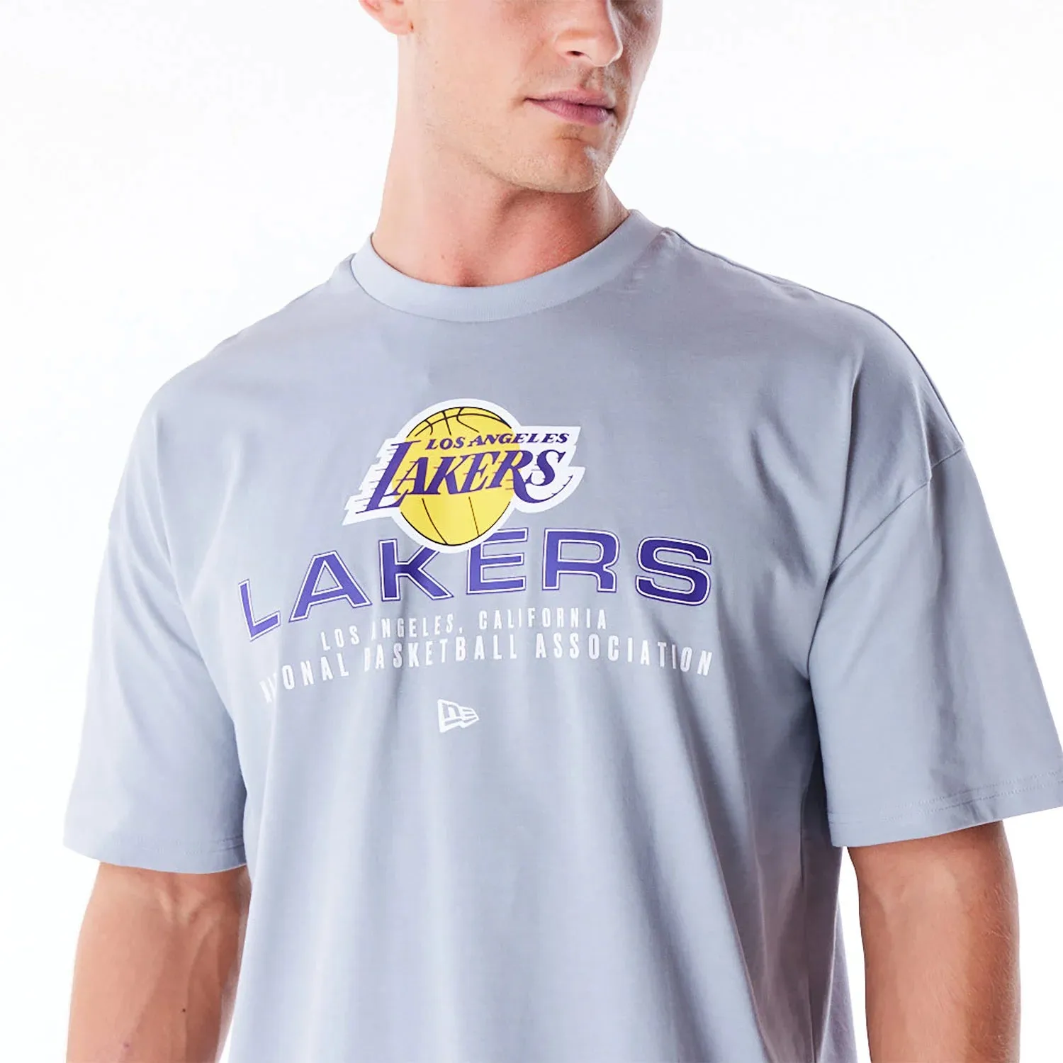 NEW ERA LA Lakers NBA Tech Grey Oversized T-Shirt