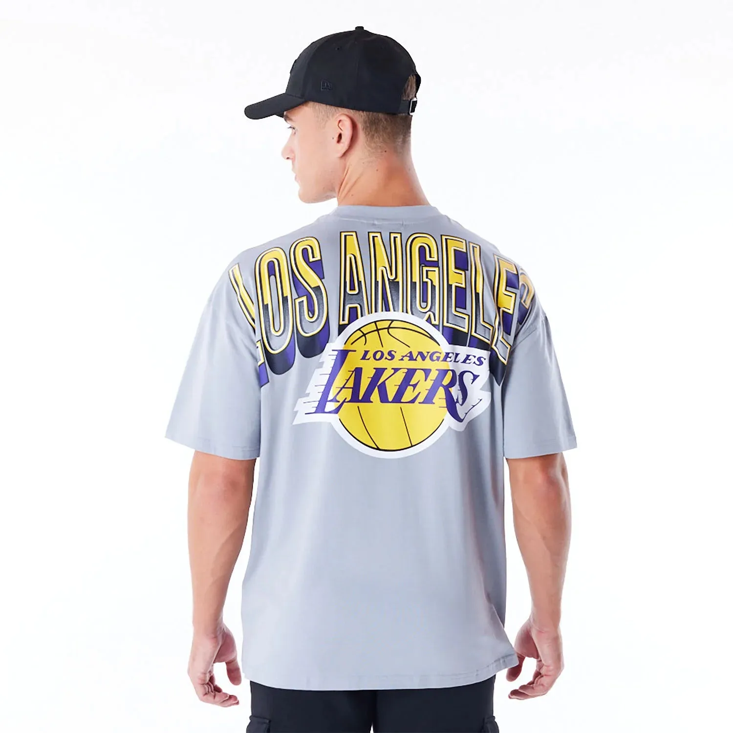 NEW ERA LA Lakers NBA Tech Grey Oversized T-Shirt