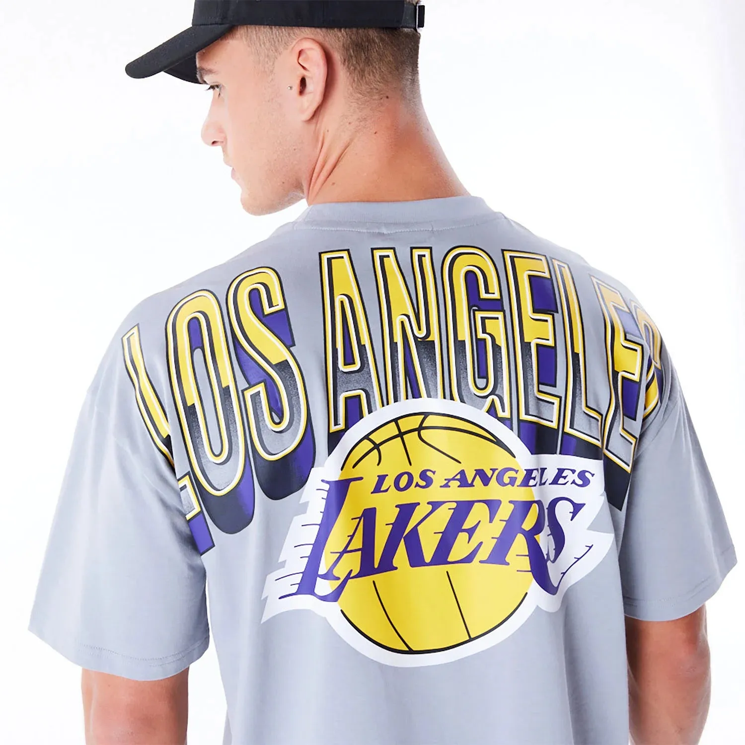 NEW ERA LA Lakers NBA Tech Grey Oversized T-Shirt