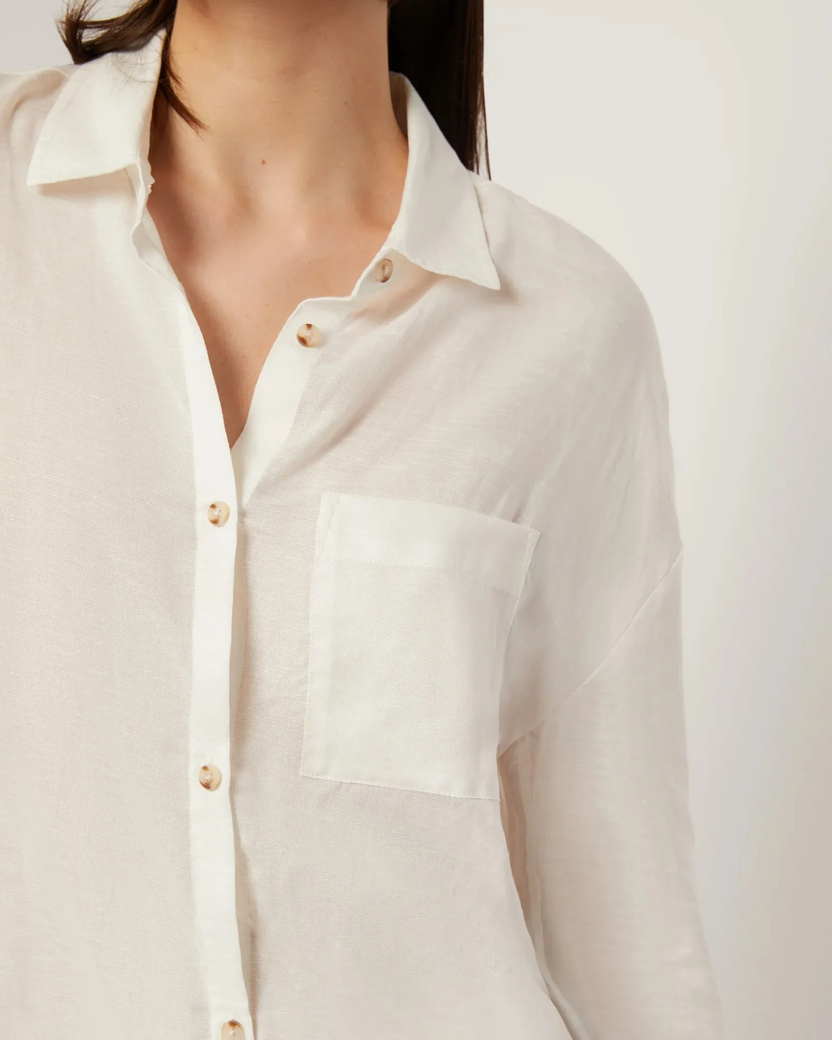 Onia Air Linen Boyfriend Shirt