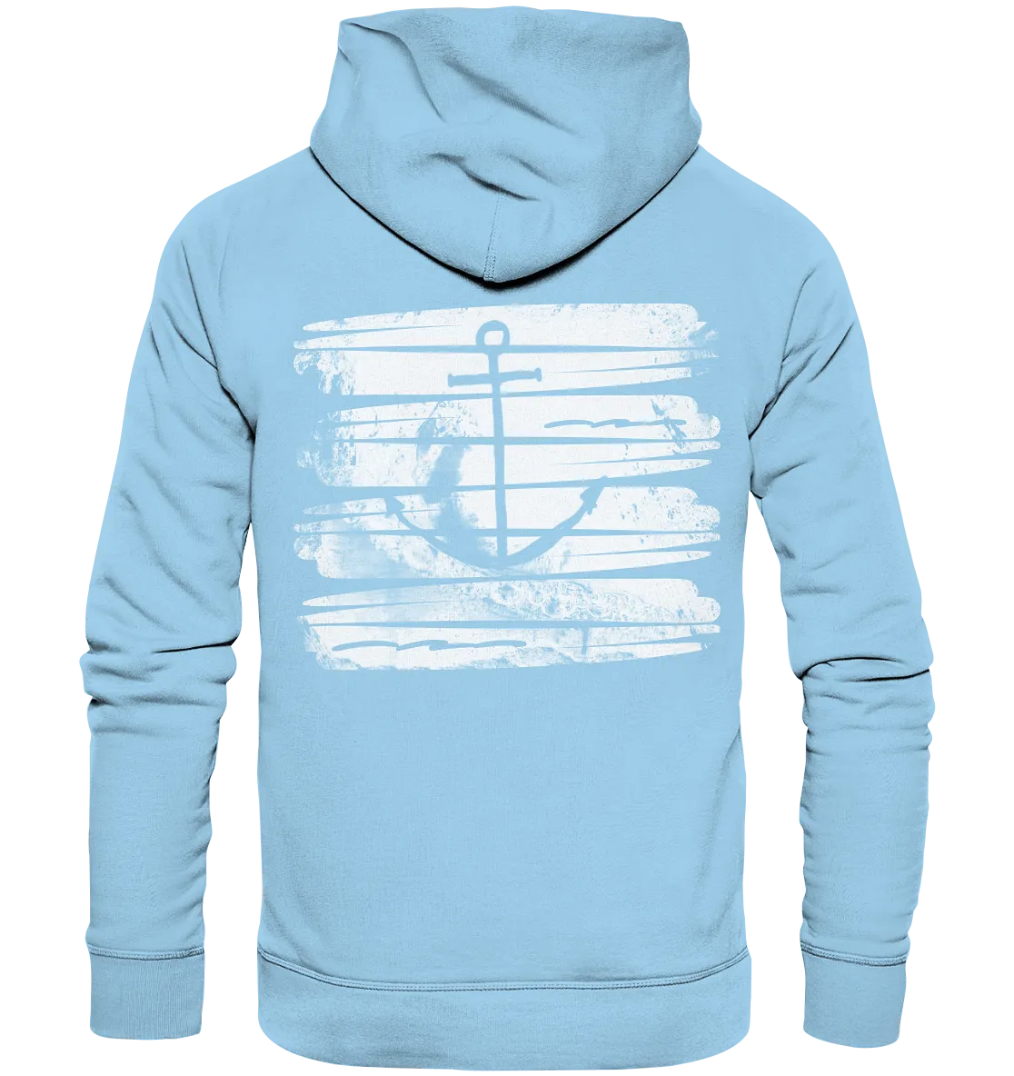 "Anchor Ocean Splash Backtail" - Unisex Premium Organic Hoodie