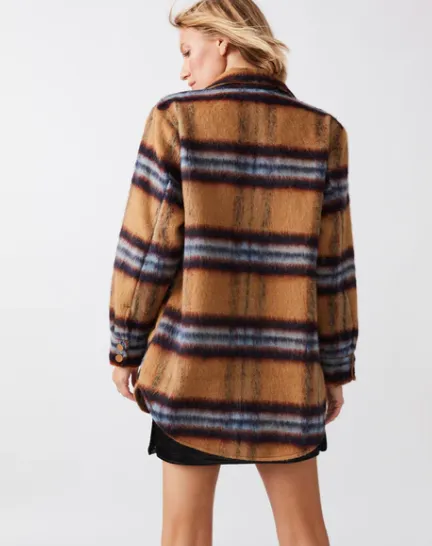 Steve Madden ELDRIDGE Plaid Shacket Coat