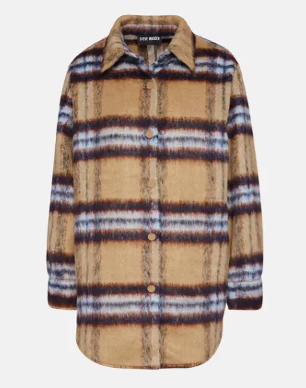 Steve Madden ELDRIDGE Plaid Shacket Coat