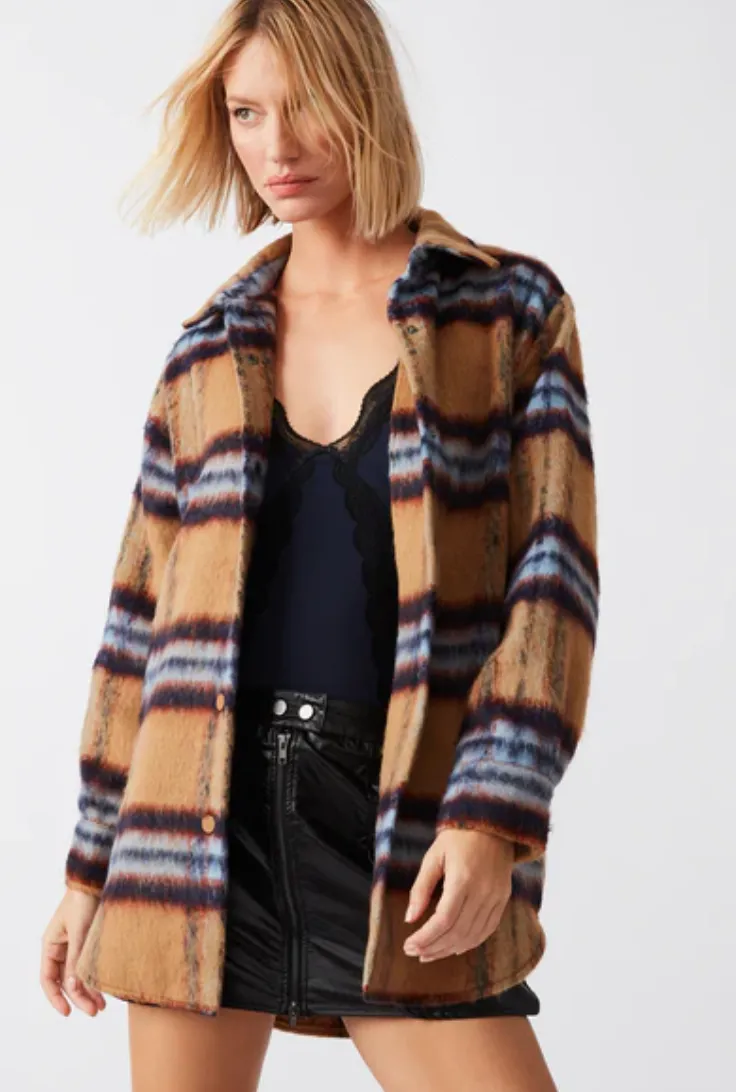 Steve Madden ELDRIDGE Plaid Shacket Coat