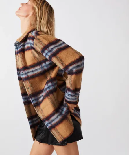 Steve Madden ELDRIDGE Plaid Shacket Coat