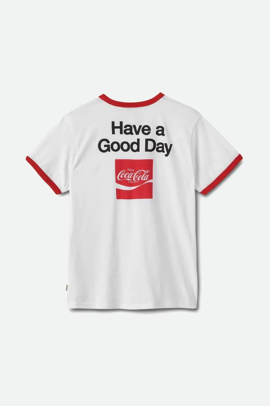 T-SHIRT BRIXTON COCA COLA FEMME GOOD DAY RINGER