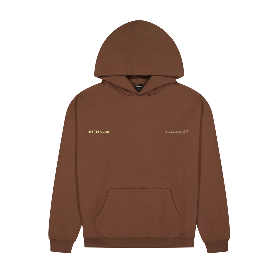 THE 138 CLUB HOODIE - CHOCOLATE