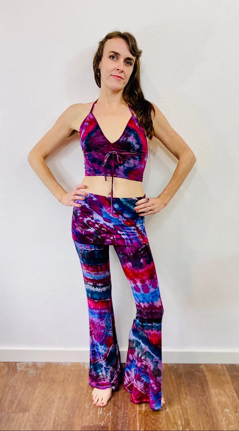 Tie Dye Foldover Flares set