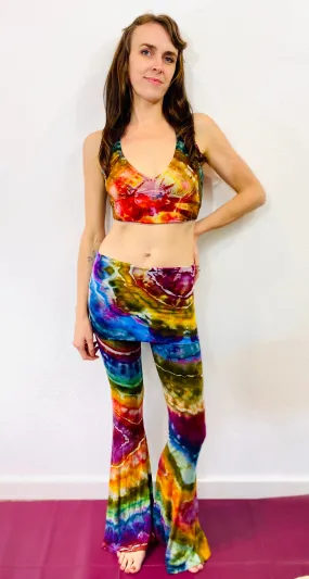 Tie Dye Foldover Flares set