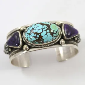 Turquoise and Sugilite Cuff